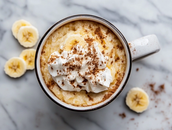 bolo de banana na caneca