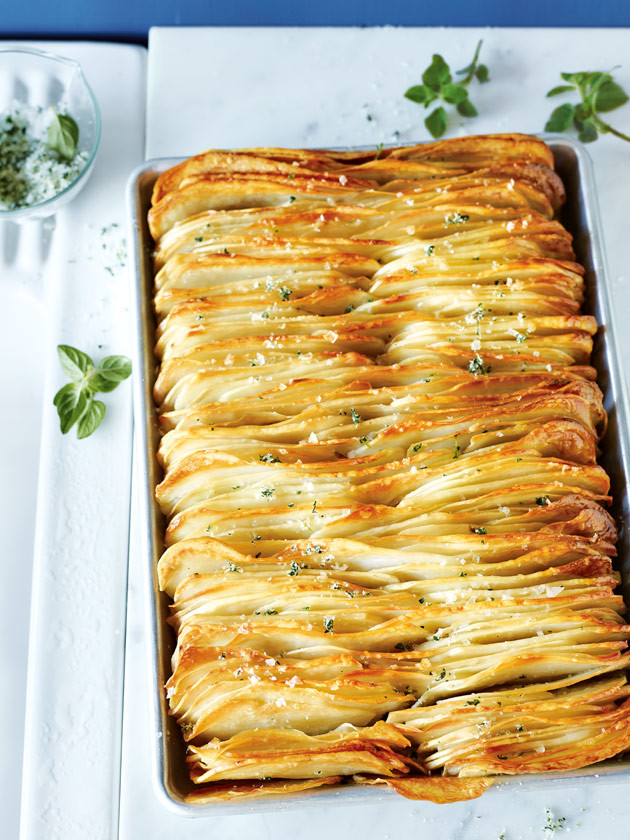 batatas crocantes com flor de sal e orégãos
