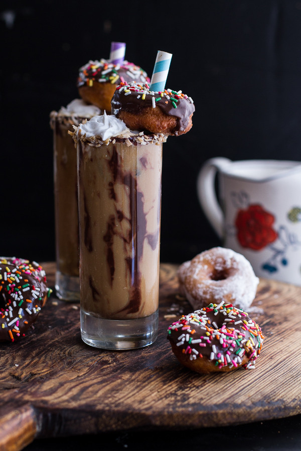 Coconut-Iced-Coffee…with-Mini-Chocolate-Glazed-C