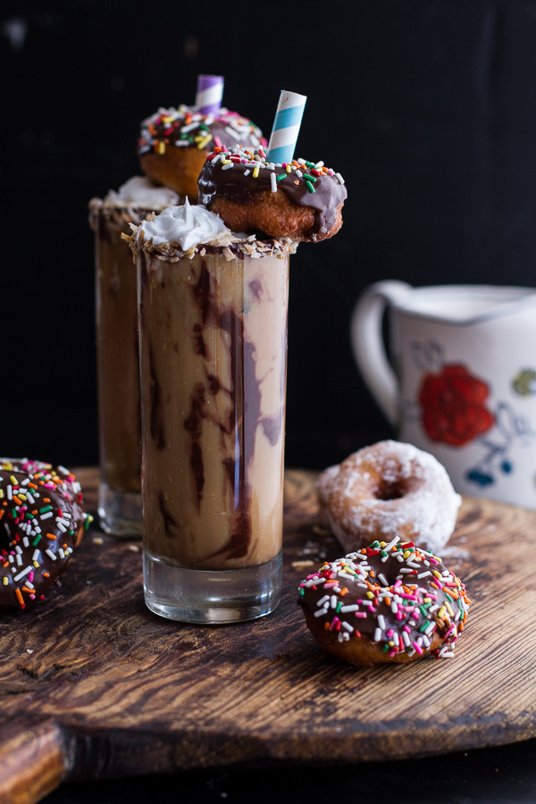 Coconut-Iced-Coffee...with-Mini-Chocolate-Glazed-C