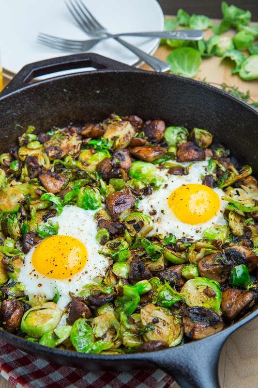 Brussels-Sprout-and-Mushroom-Hash-with-Fried-Eggs-