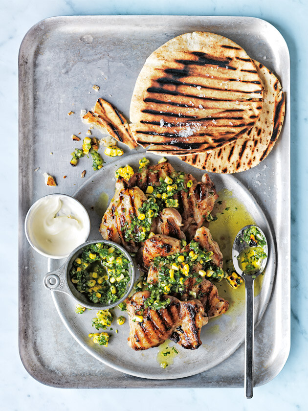 Char-grilled-chicken-with-green-chilli-and-corn-sa
