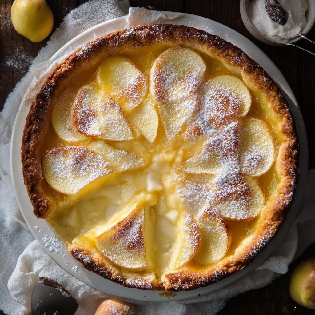 tarte de maçã com recheio de creme de pasteleiro