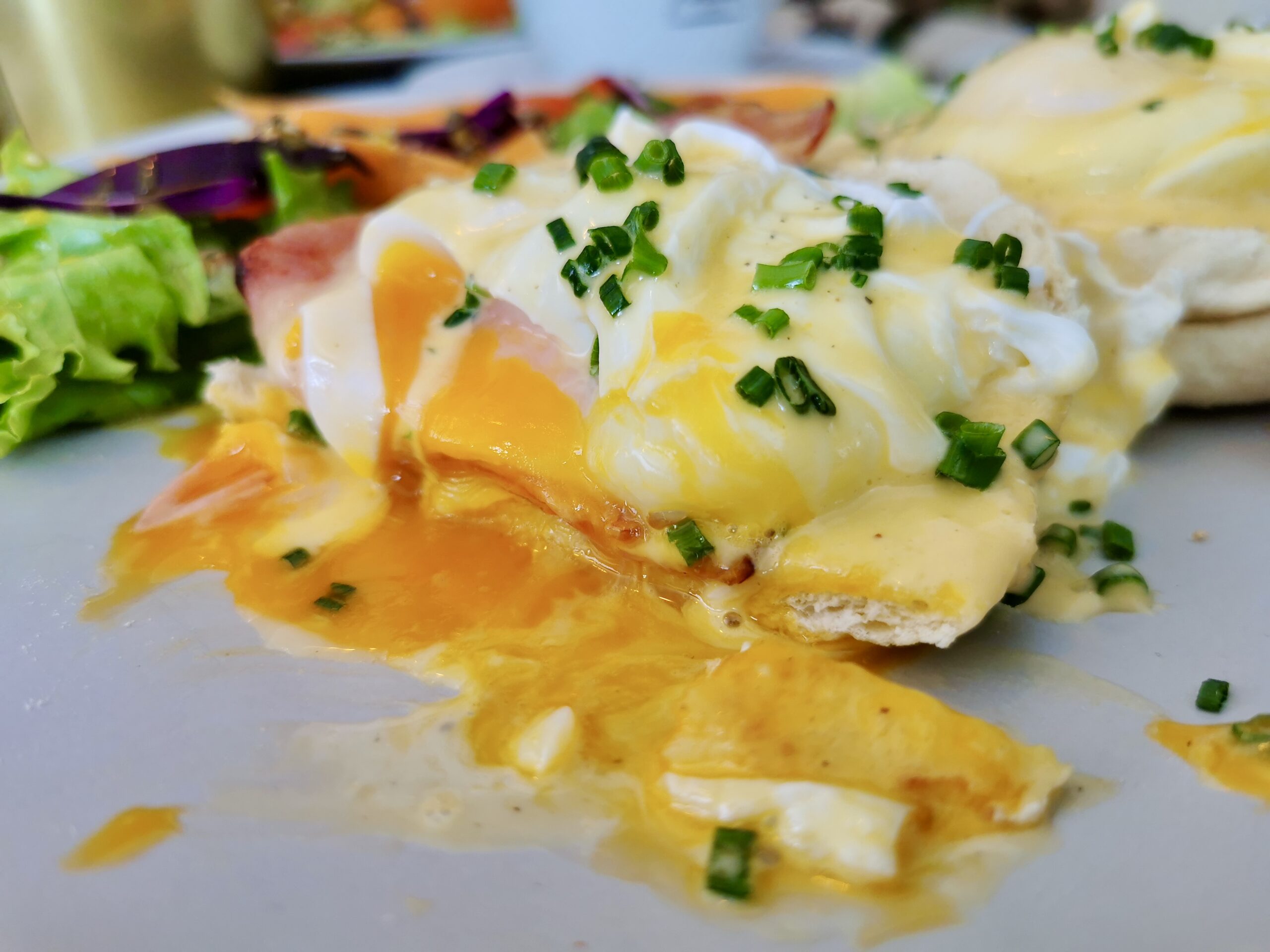ovos benedict, salatina