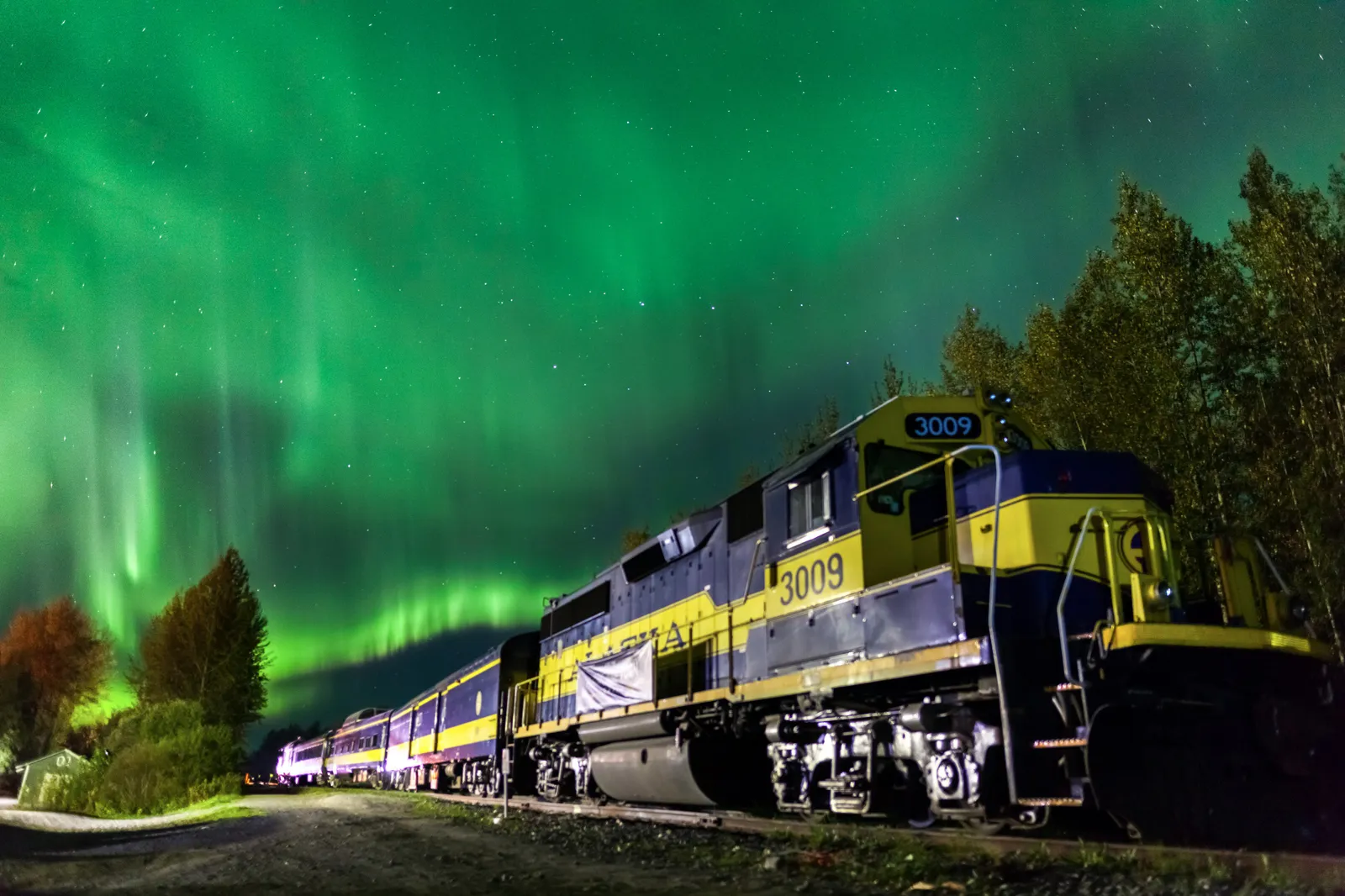 Aurora Winter Train, Alasca, EUA
