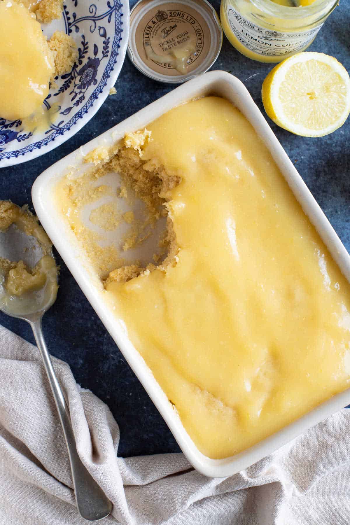 bolo de limão com lemon curd