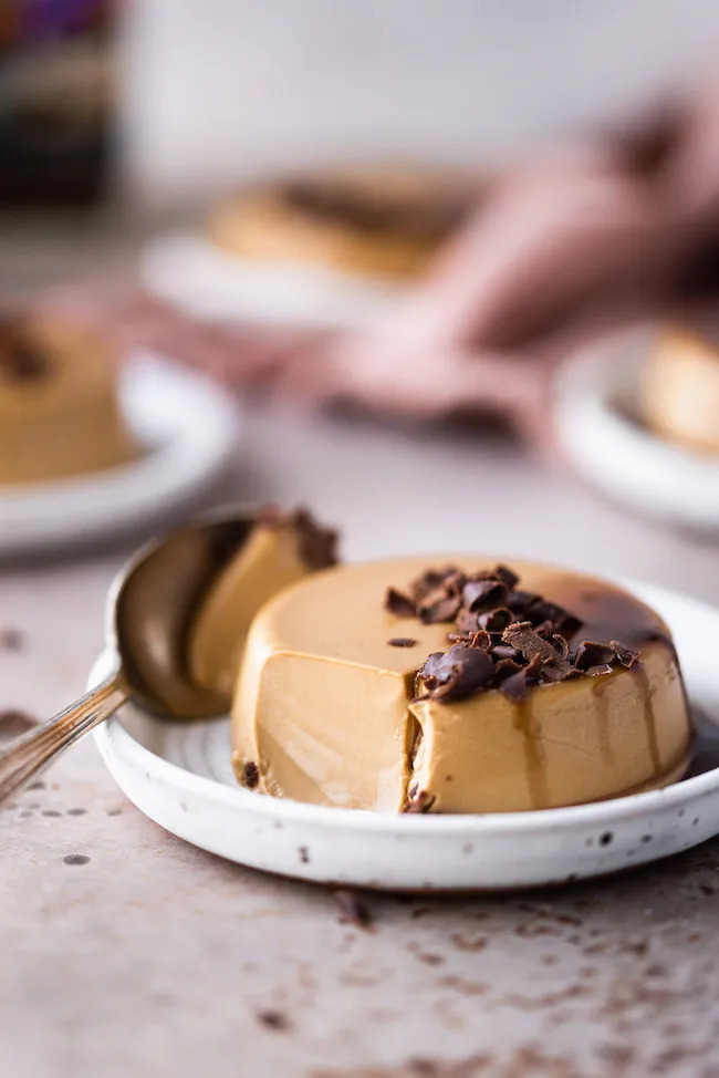 panna cotta de café