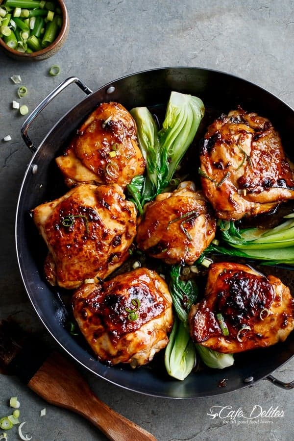 coxas de frango caramelizadas no forno