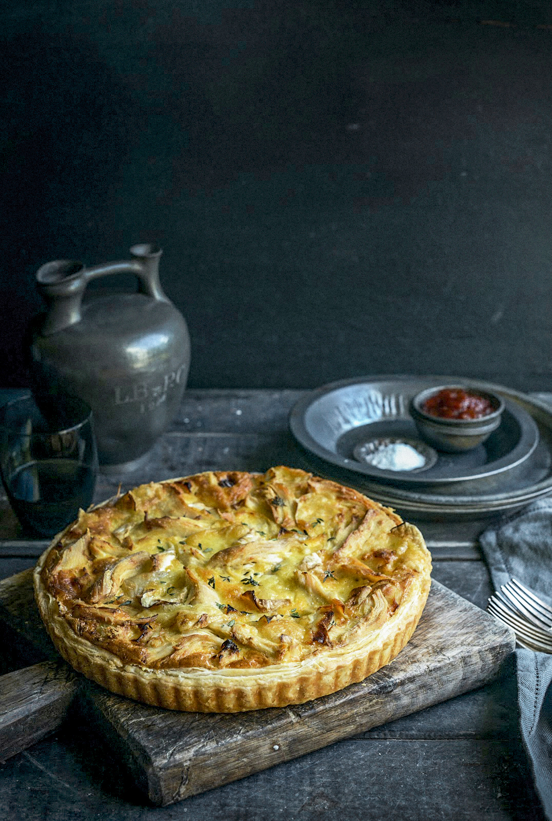 tarte de frango com brie