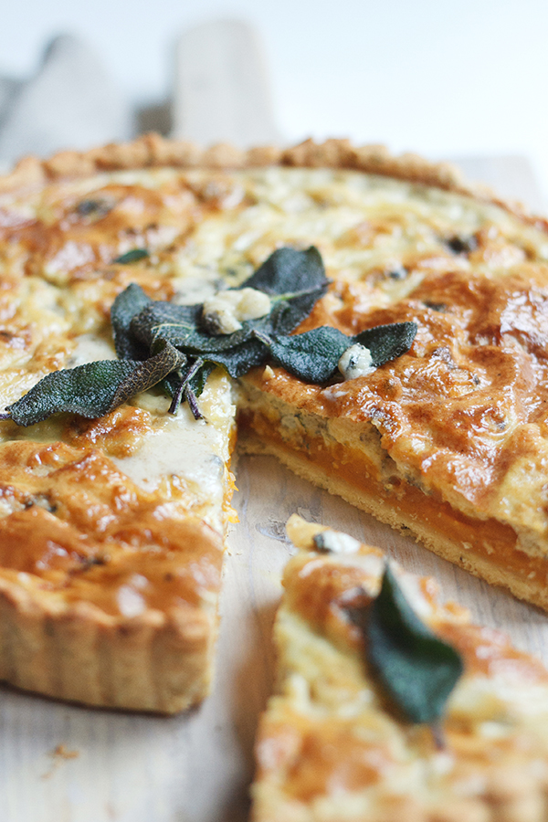 quiche de abóbora com queijo gorgonzola