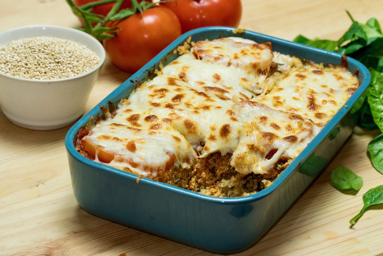 lasanha de quinoa em vez de massa