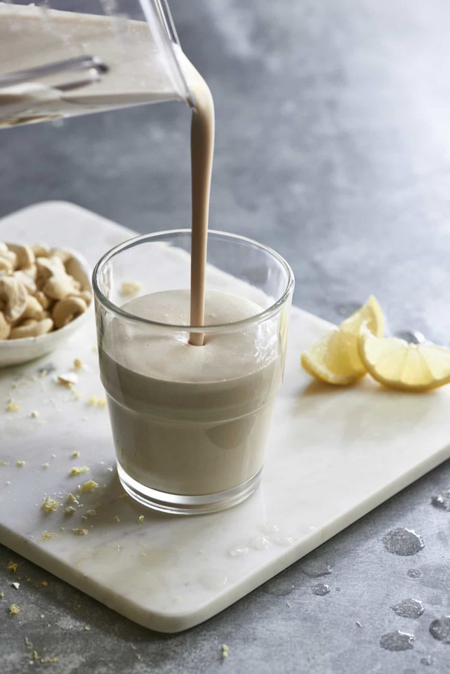 smoothie de limão com sabor a cheesecake