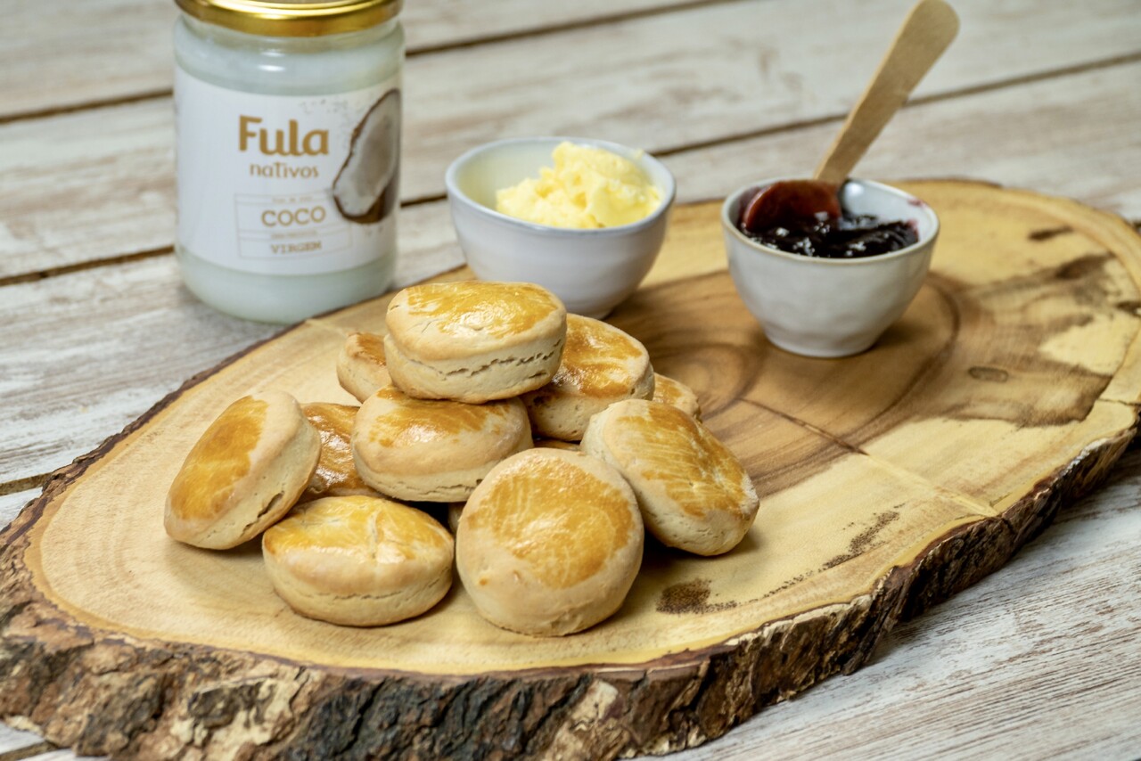 scones de coco com 3 ingredientes