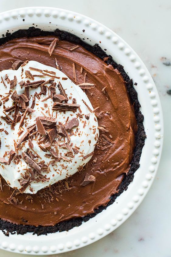 tarte de mousse de chocolate