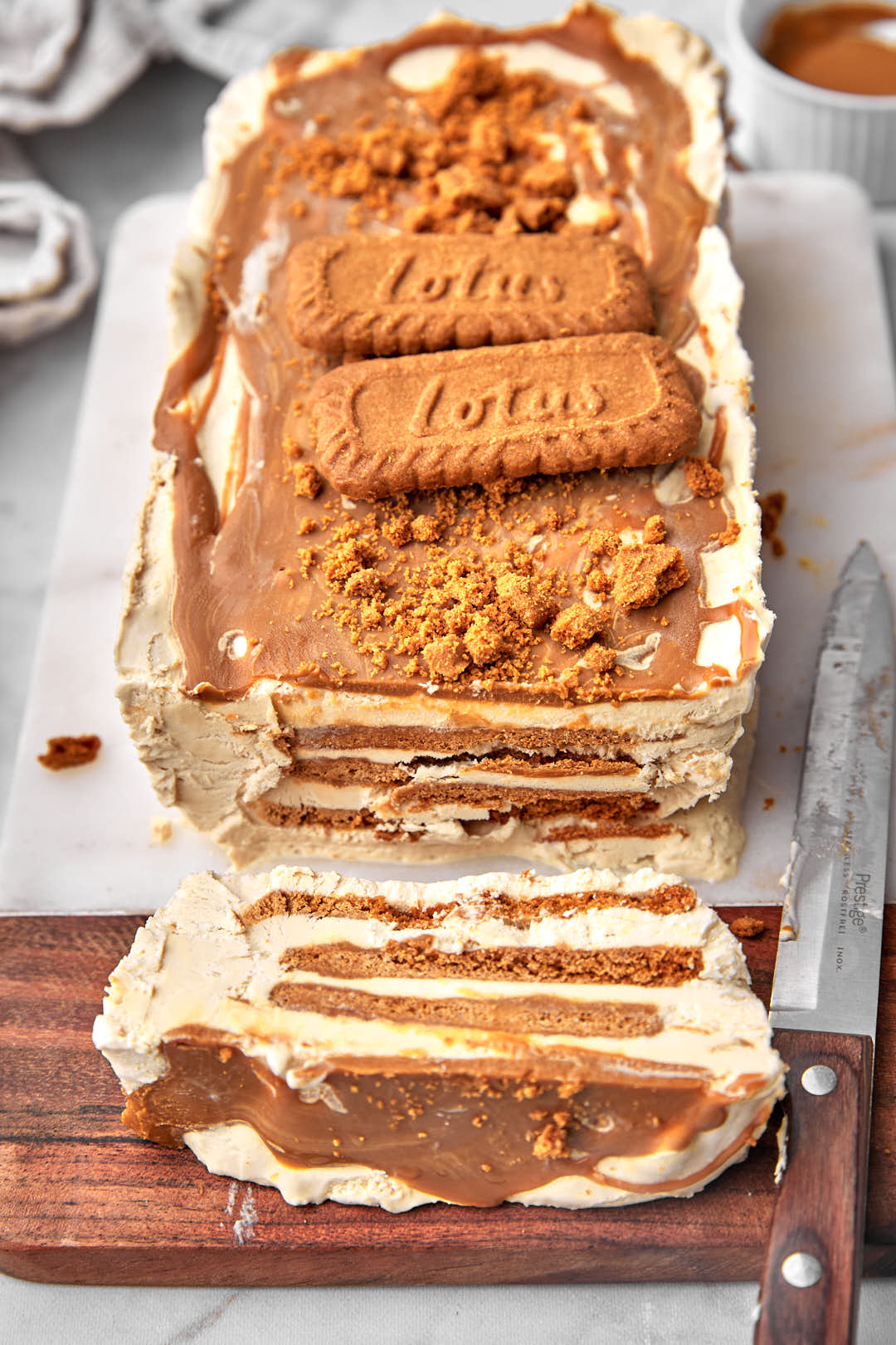 bolo de gelado de bolachas biscoff
