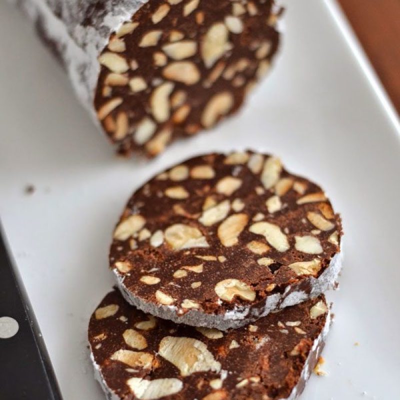 salame de chocolate com biscoff