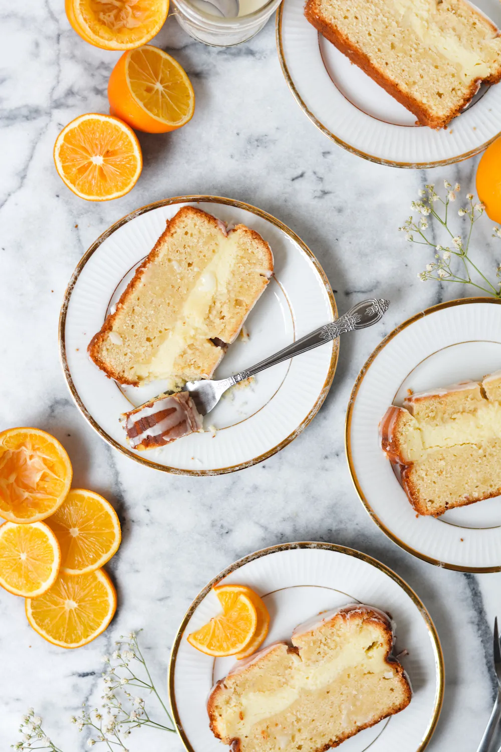 bolo de limão com recheio de cheesecake
