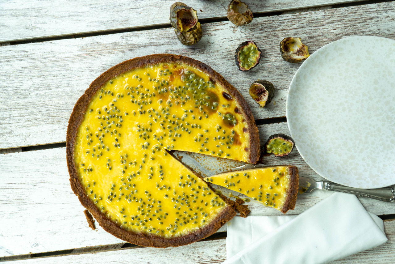 tarte de maracujá e coco