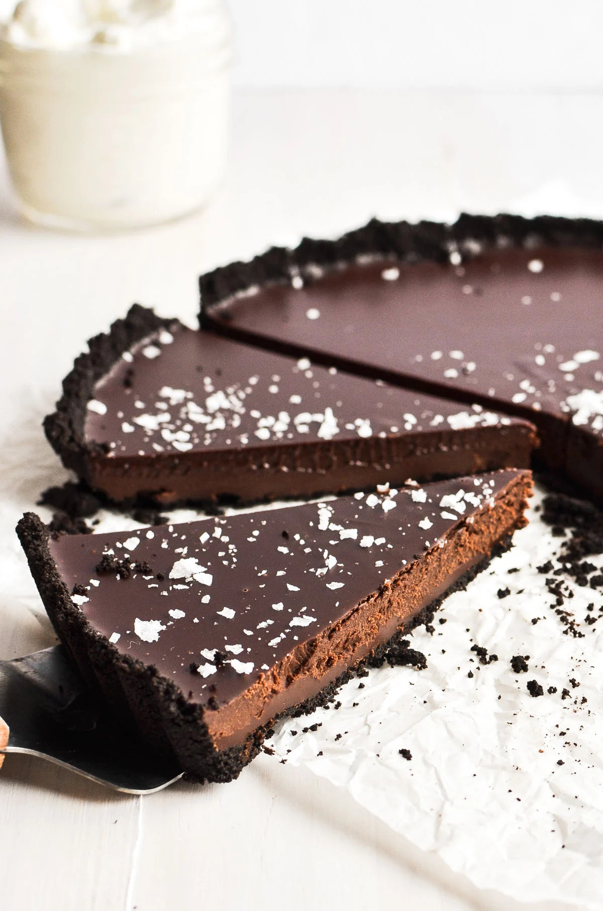 tarte de chocolate com flor de sal