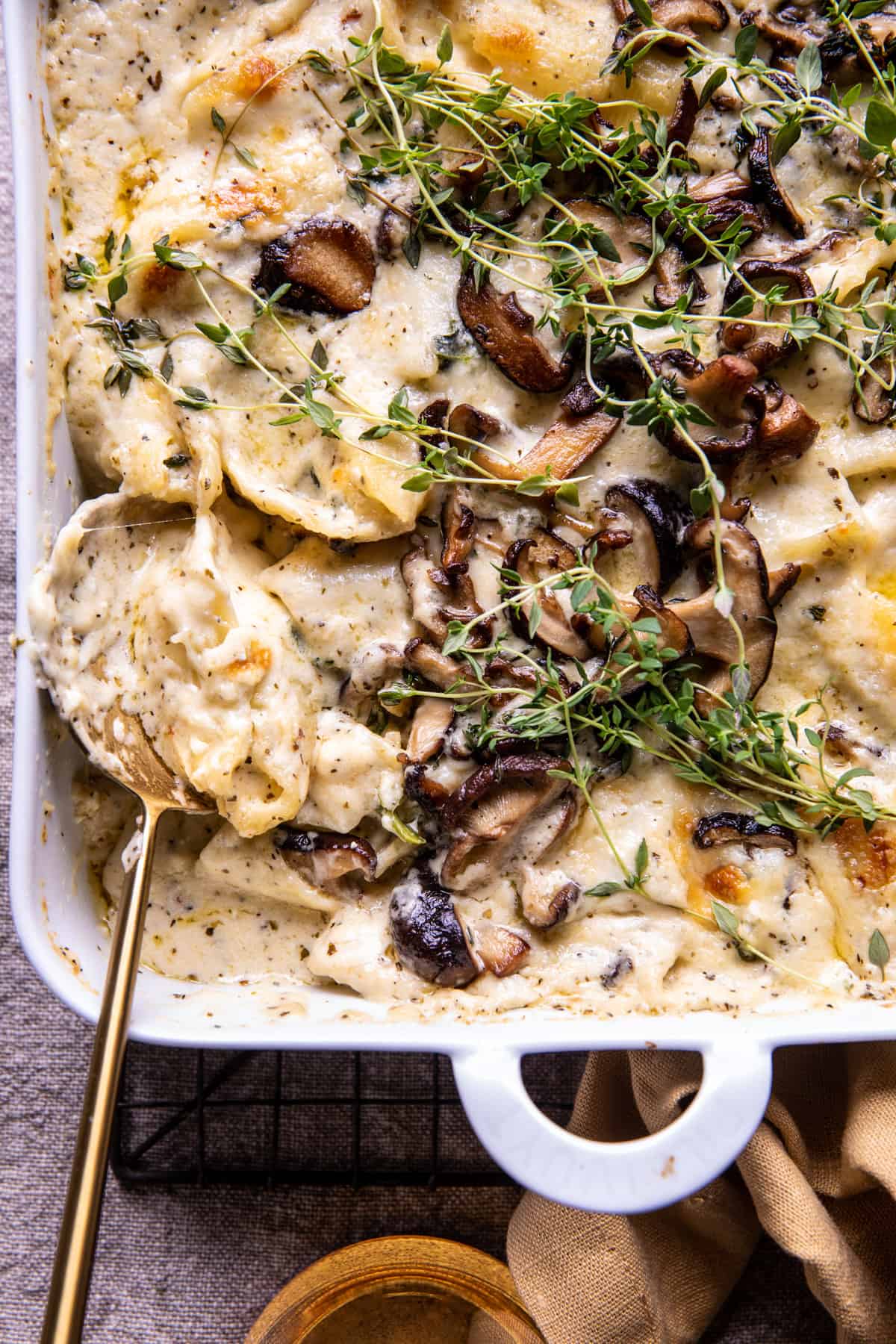 conchas de massa gratinadas