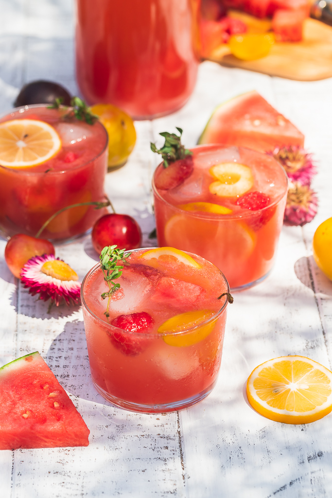 sangria de rosé e melancia