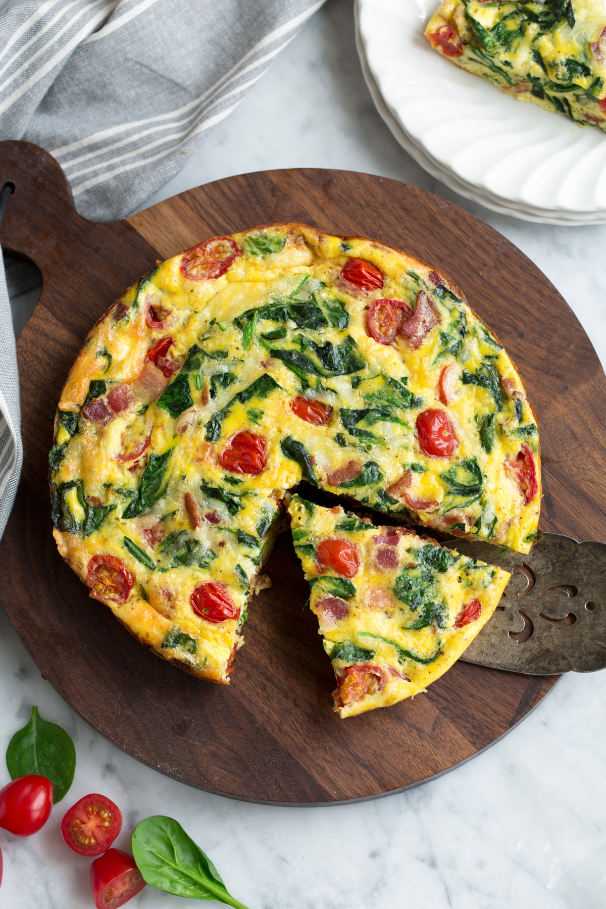 quiche sem base com queijo e bacon