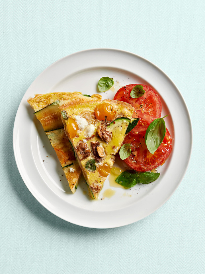 tortilha de tomate e courgette sem batata