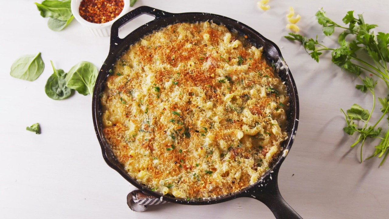 mac and cheese com queijo brie